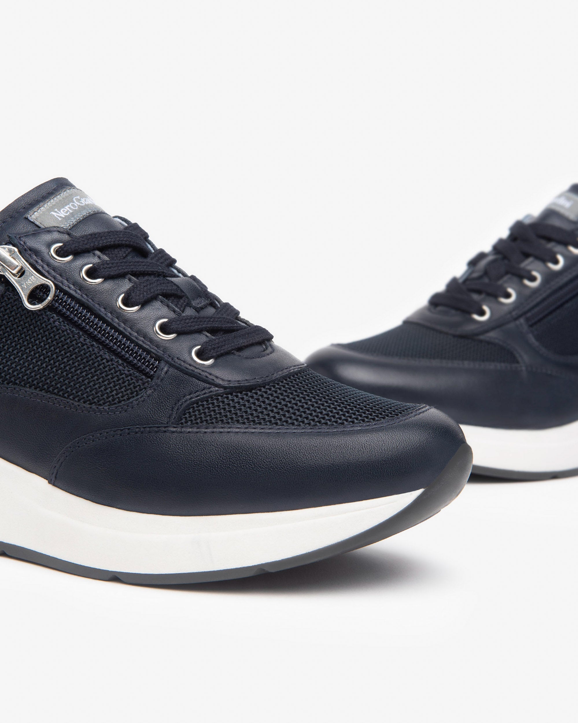 NEROGIARDINI Sneakers pelle e tessuto E512930D - Musto Calzature srl