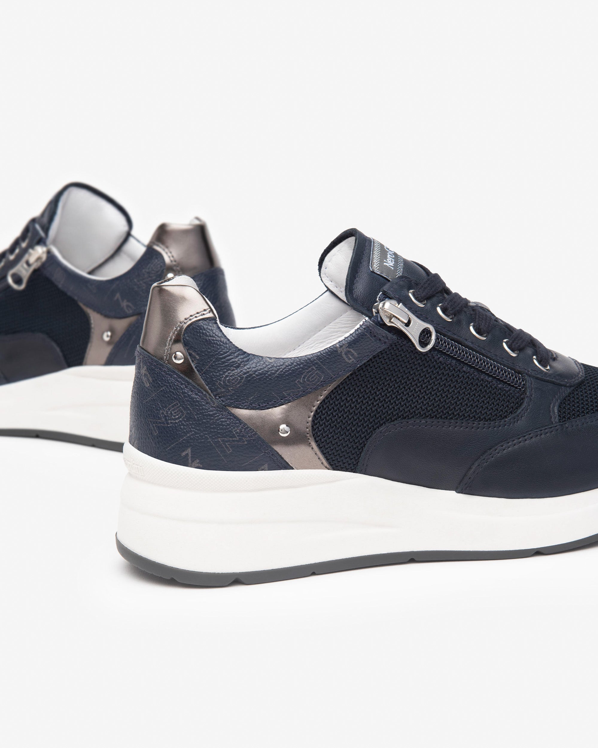 NEROGIARDINI Sneakers pelle e tessuto E512930D - Musto Calzature srl