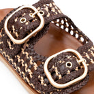 INUOVO sandali donna bassi in pelle e rafia - Musto Calzature srl