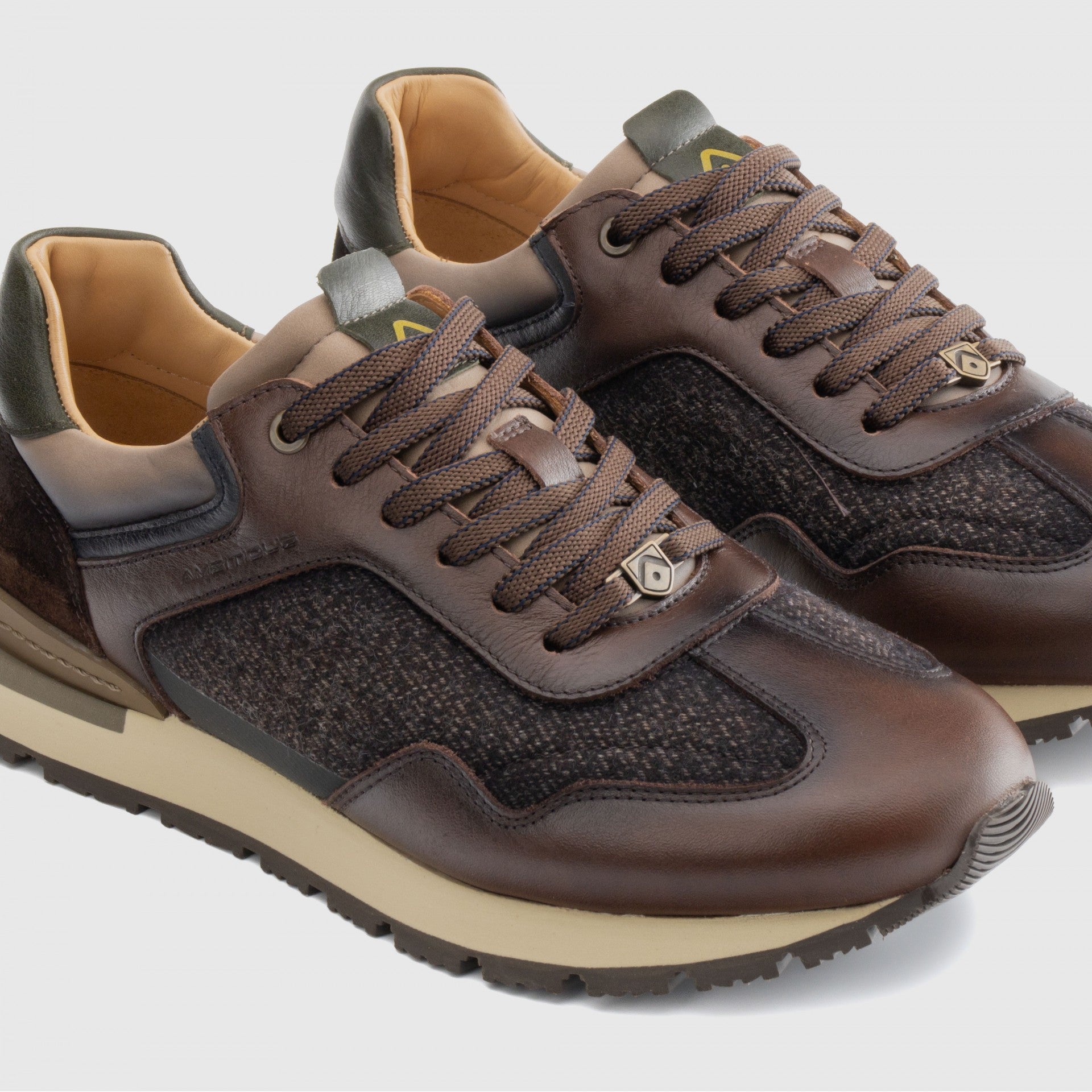 AMBITIOUS Sneakers uomo pelle+camoscio+tess VINCE 13868T - Musto Calzature srl