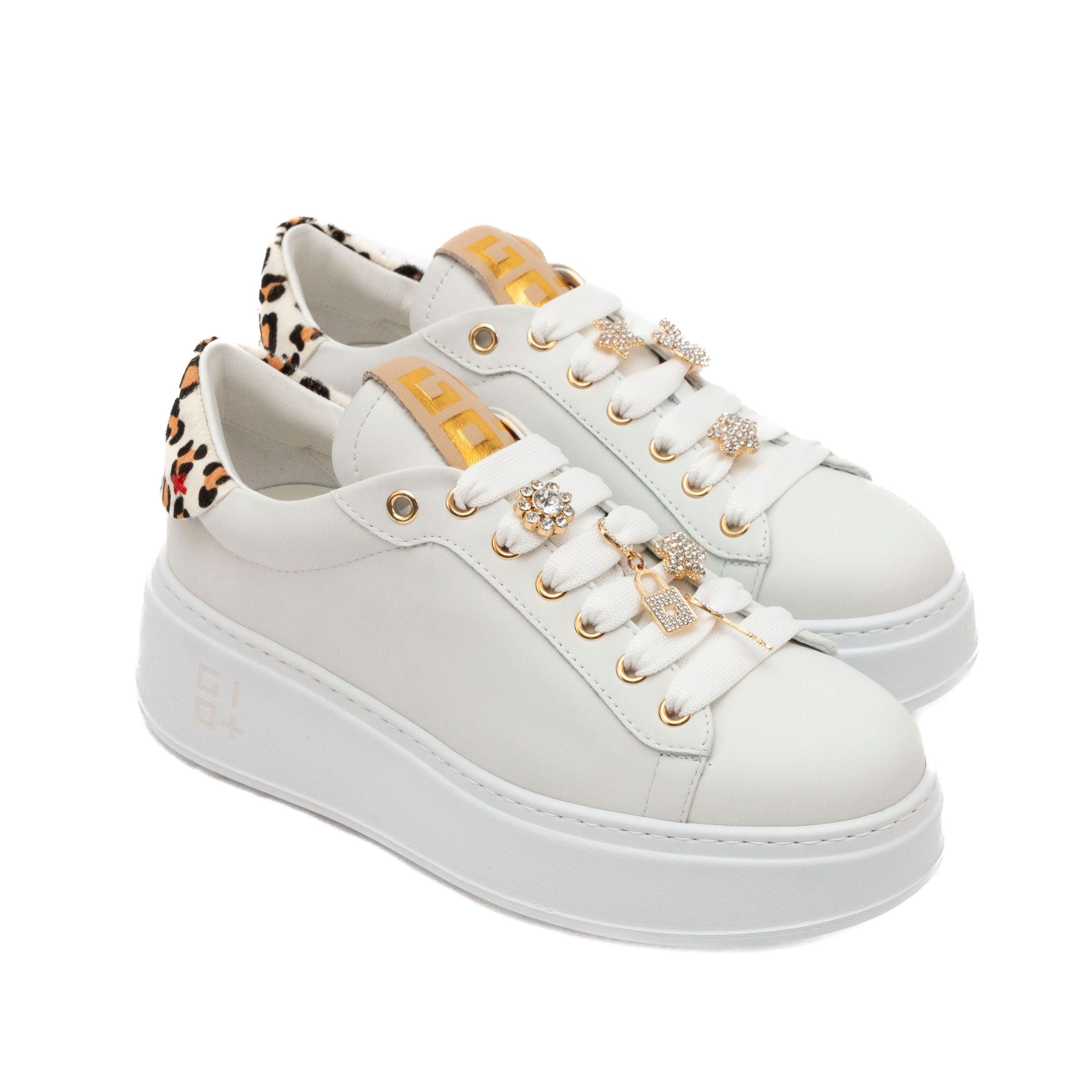 GIO + sneakers donna con platform in pelle ANIMALIER - Musto Calzature srl