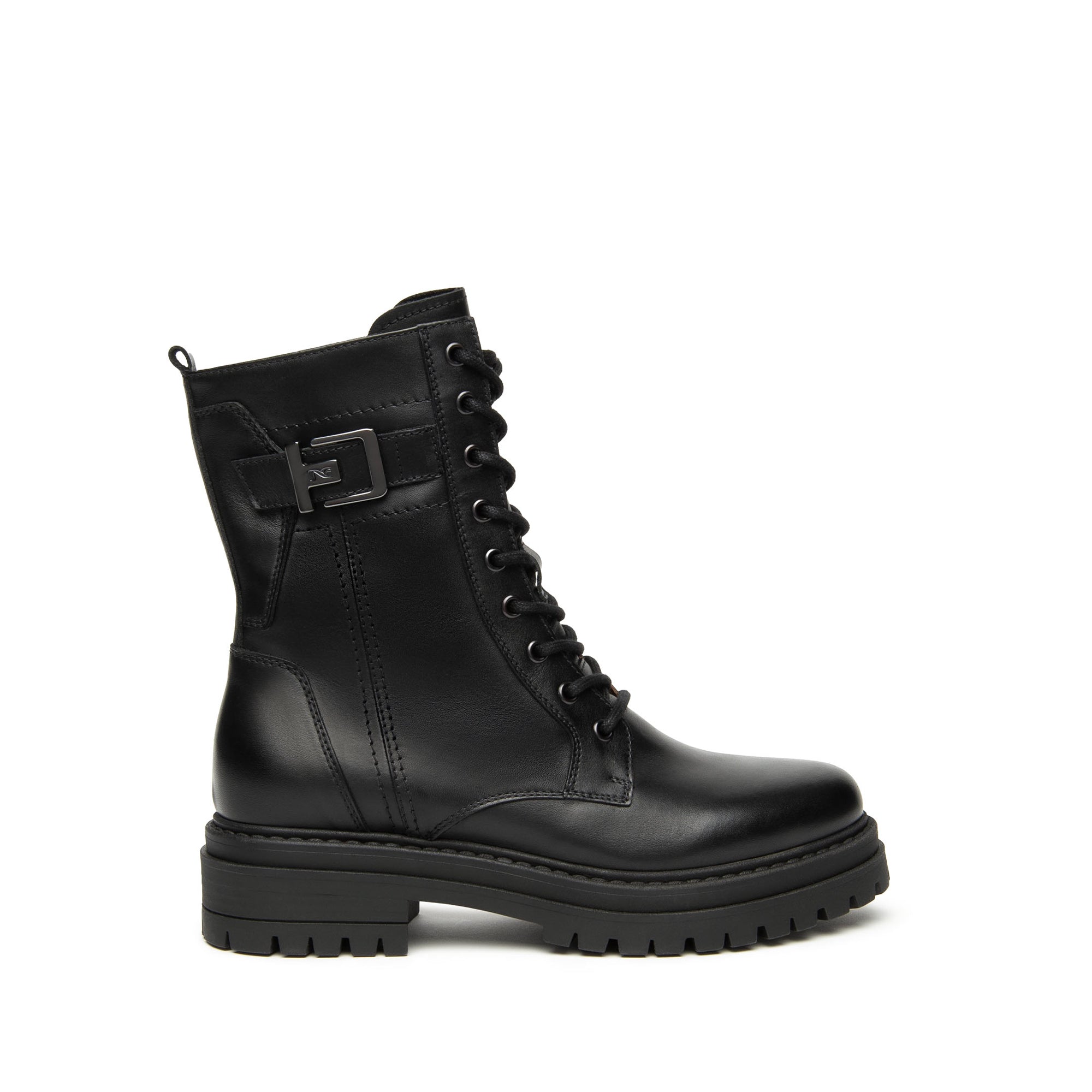 NeroGiardini Anfibi da donna in pelle con fibbia laterale - Musto Calzature srl