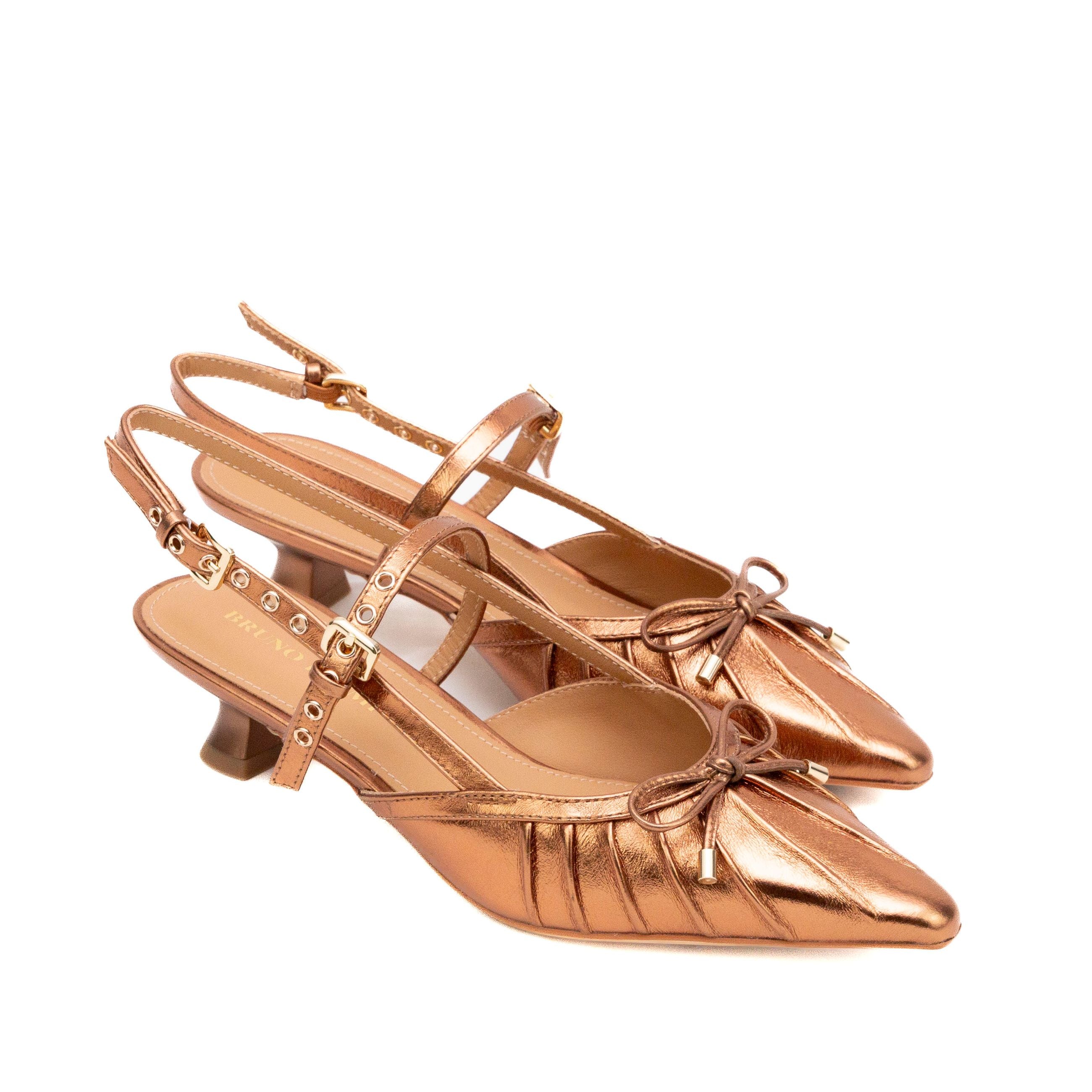 BRUNO PREMI décolleté in pelle laminata - Musto Calzature srl