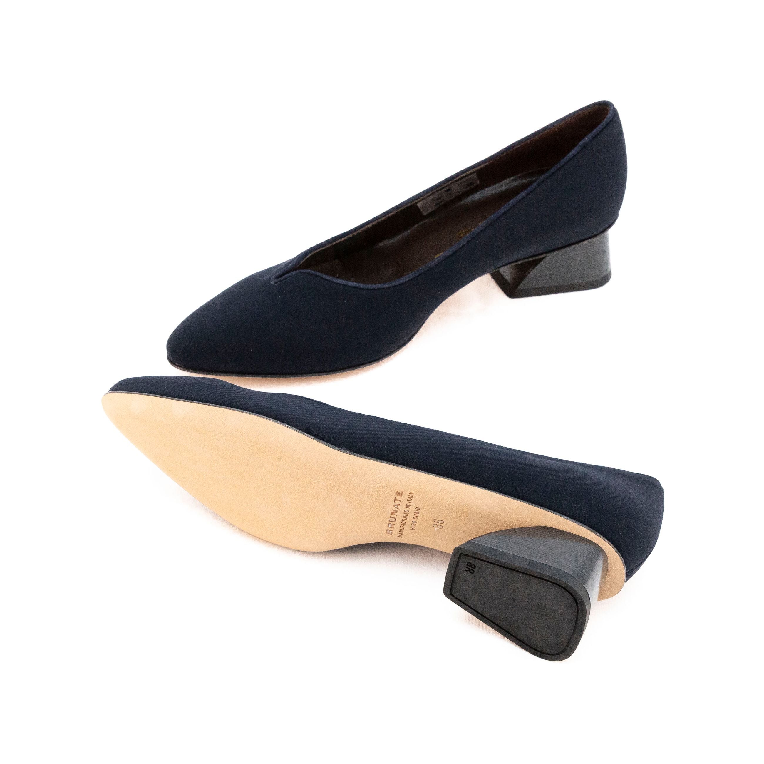 BRUNATE Decolletè tacco basso TESSUTO 32311 - Musto Calzature srl
