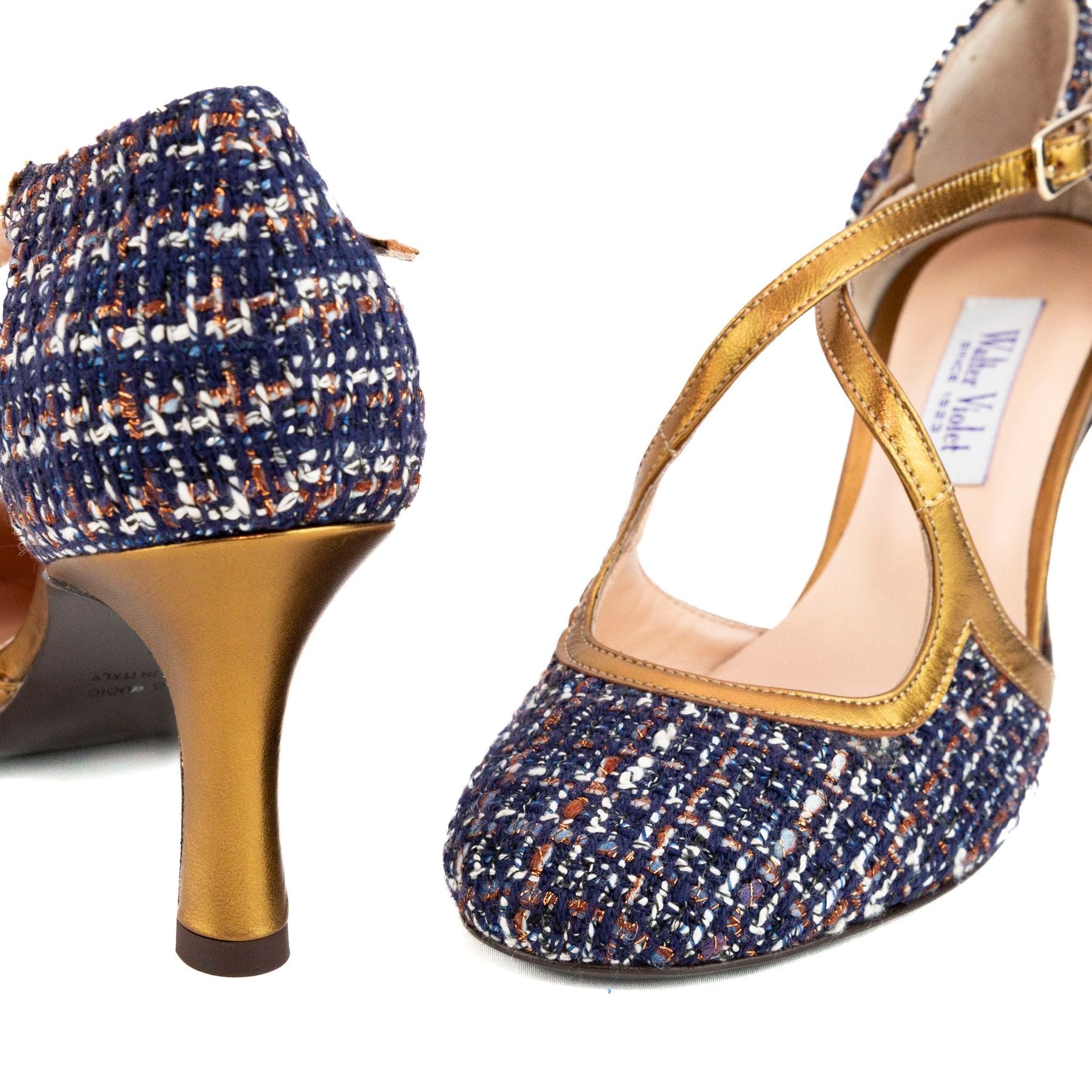 WALTER VIOLET Dècolletè tacco alto bouclè+pelle 7014 - I - Musto Calzature srl