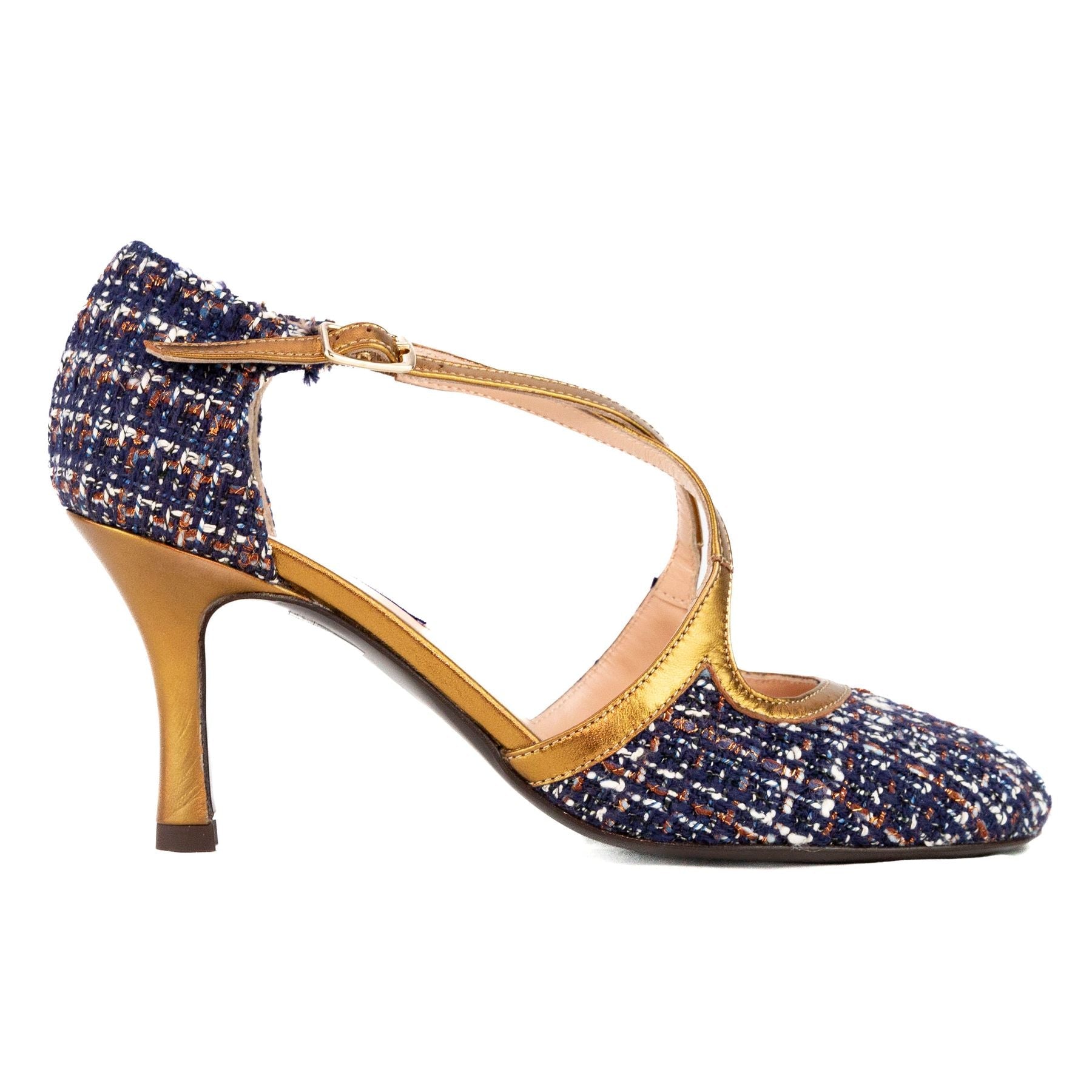 WALTER VIOLET Dècolletè tacco alto bouclè+pelle 7014 - I - Musto Calzature srl