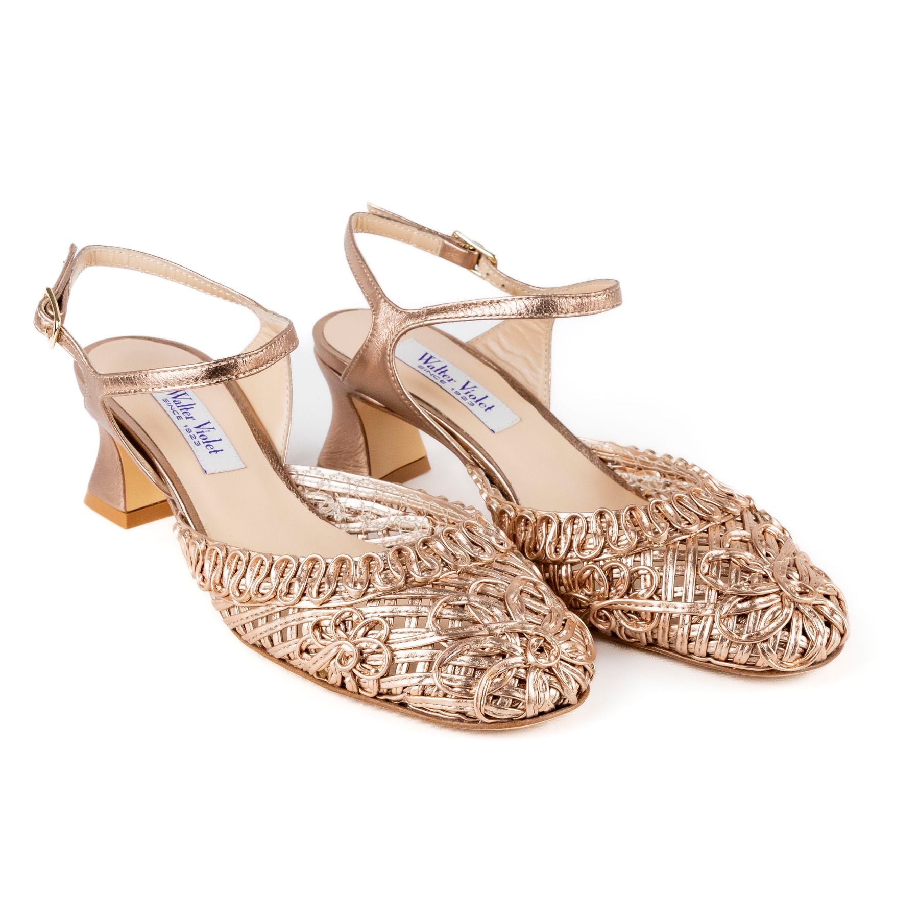 WALTER VIOLET Decolletè tacco basso PELLE LAMINATA 1209 - Musto Calzature srl