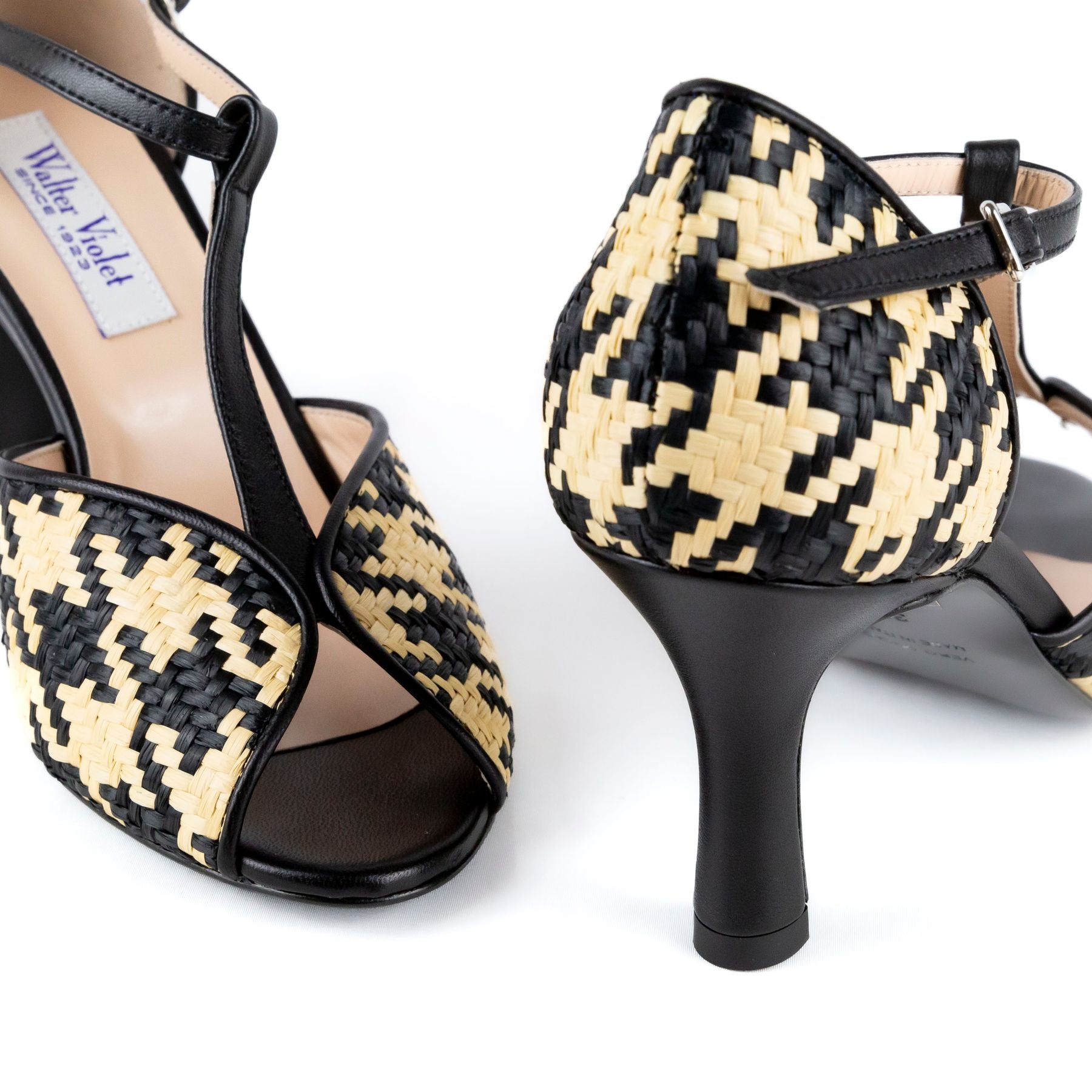WALTER VIOLET Sandali tacco alto pelle+rafia 8004 - Musto Calzature srl