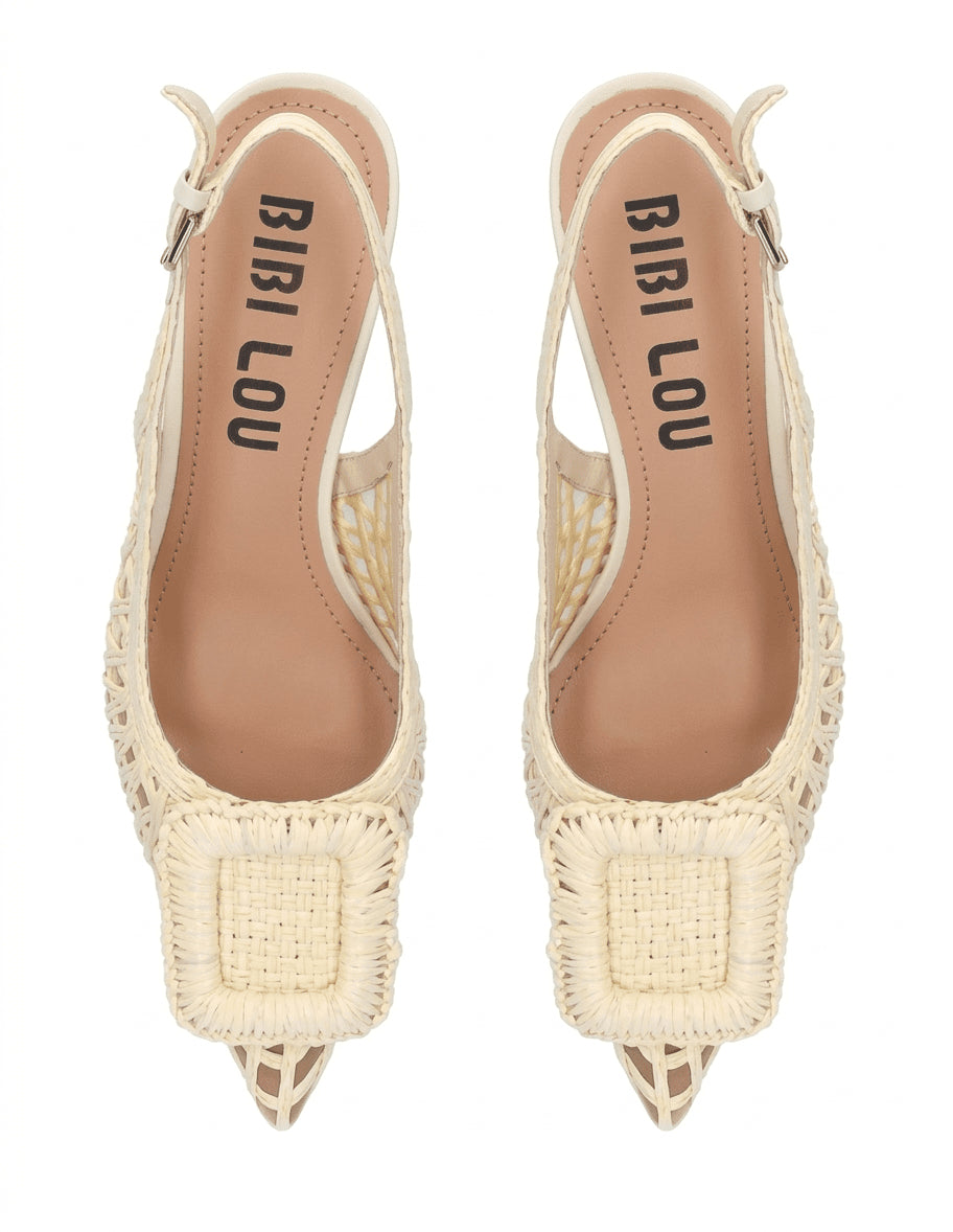 BIBI LOU Decolletè tacco basso rafia e rete HAZEL 648Z69VK - Musto Calzature srl