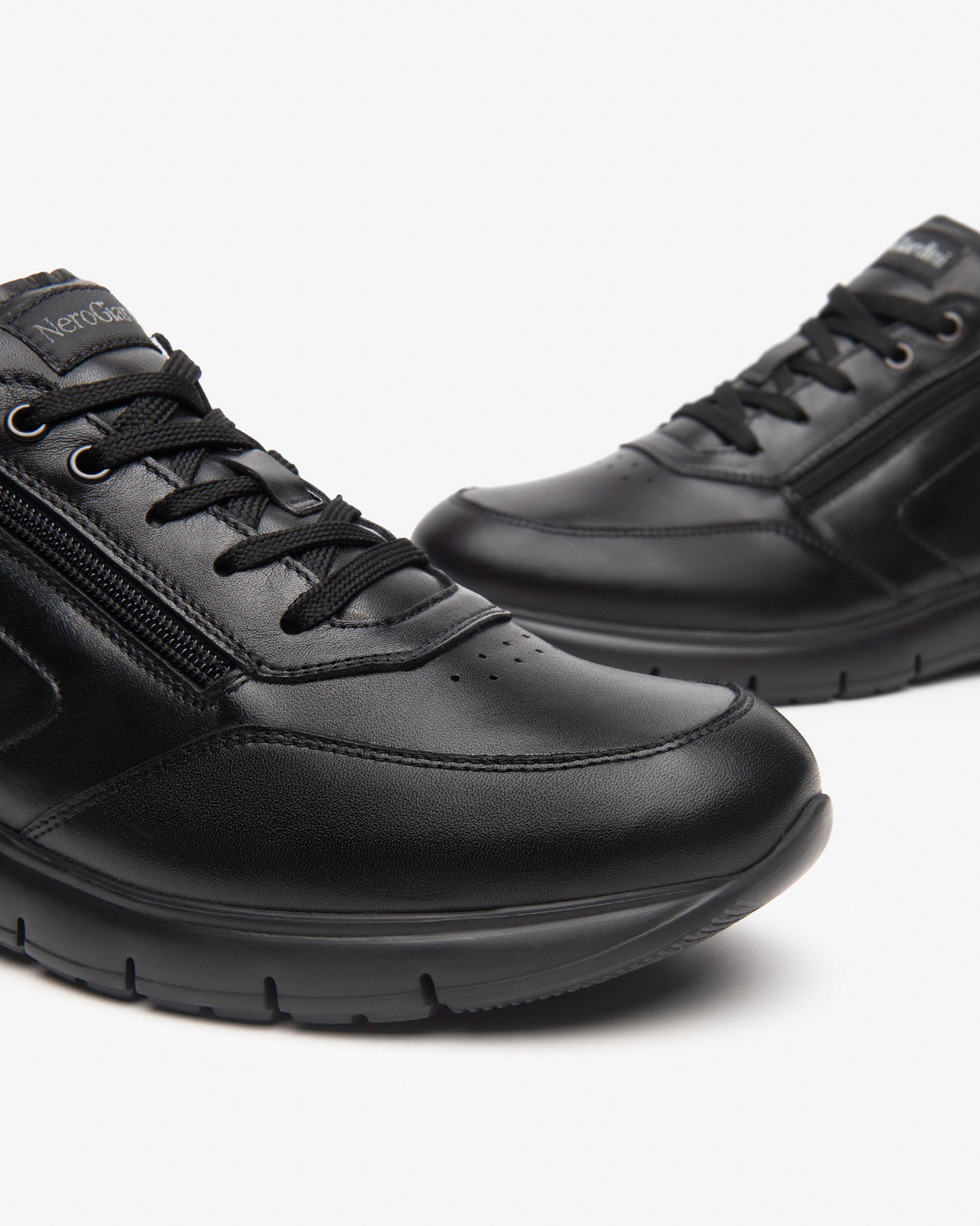NeroGiardini sneakers da uomo con zip in pelle - Musto Calzature srl