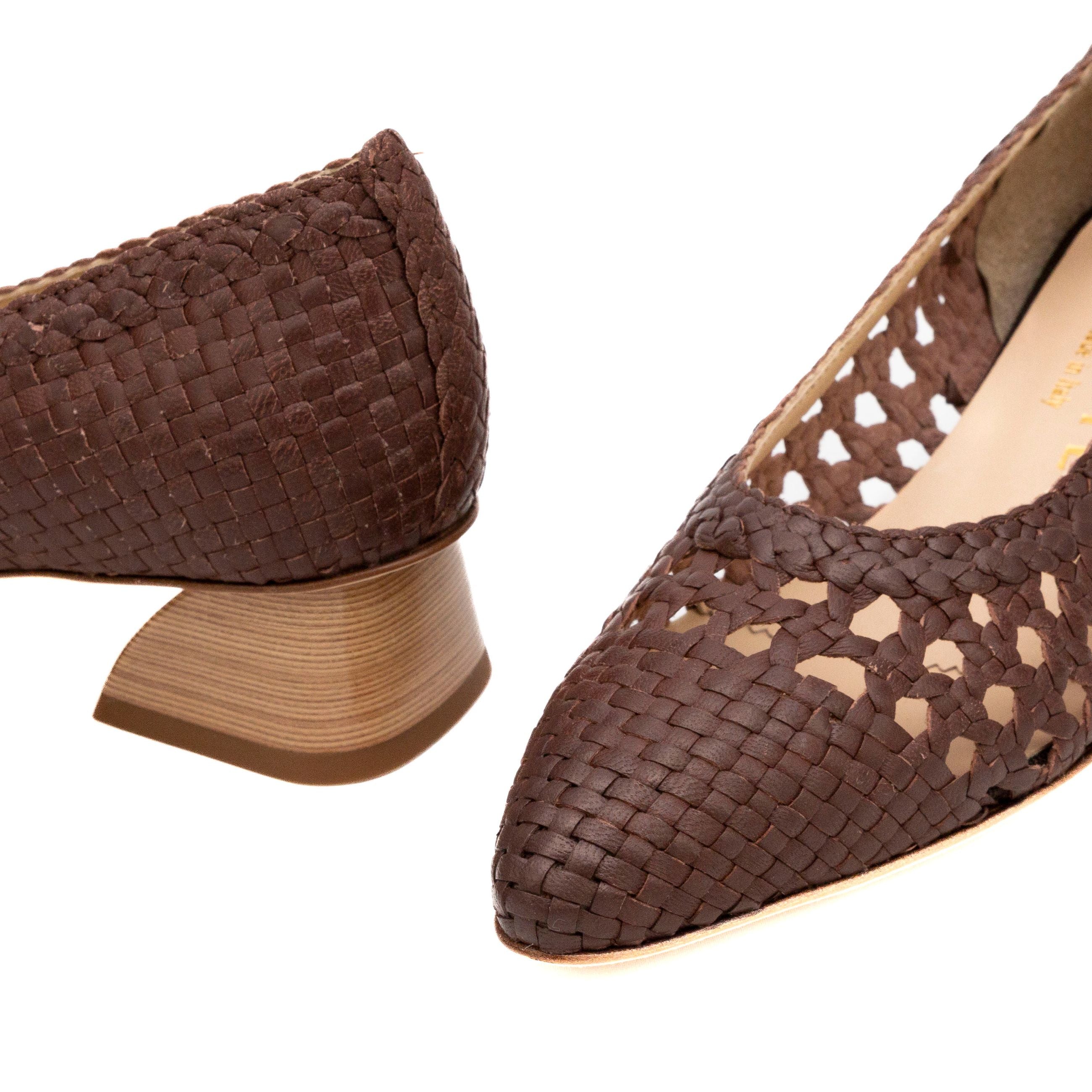 BRUNATE décolleté donna in pelle traforata - Musto Calzature srl