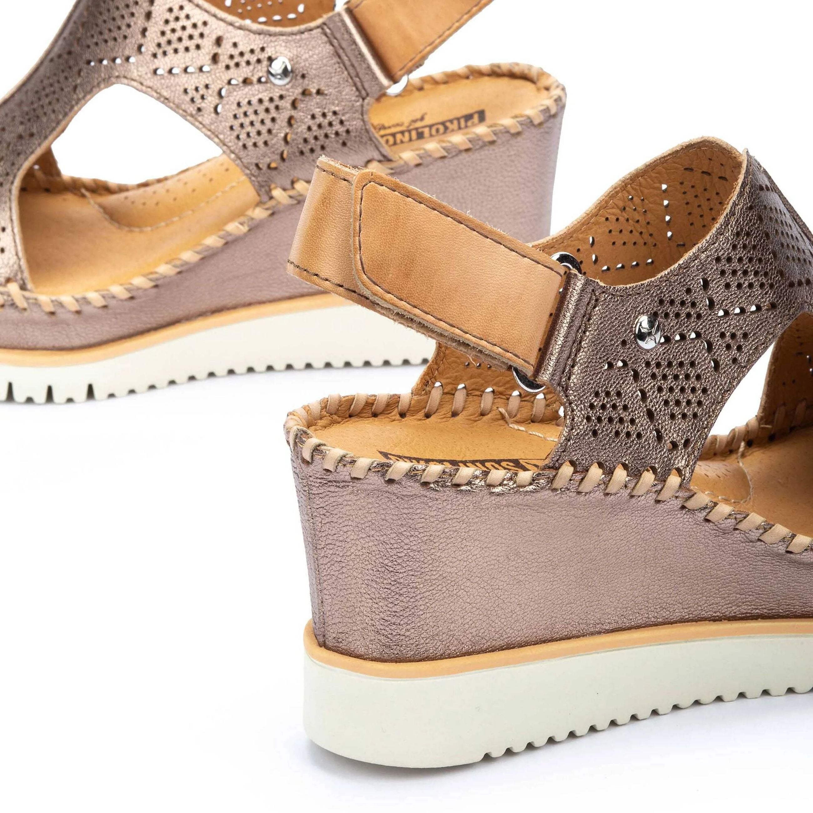 Pikolinos sandali donna con zeppa in pelle AGUADULCE - Musto Calzature srl