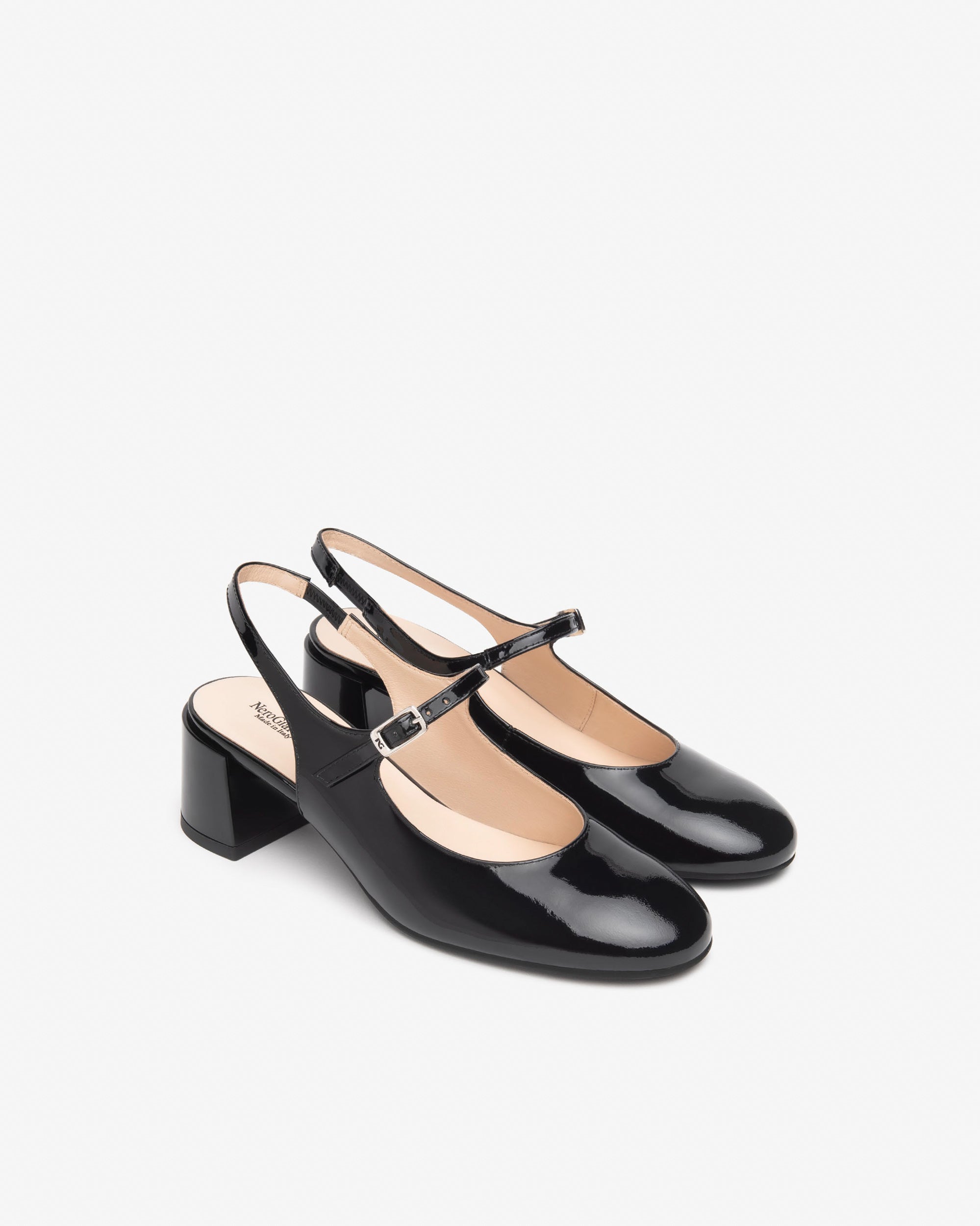 NeroGiardini décolleté tacco comodo in vernice - Musto Calzature srl