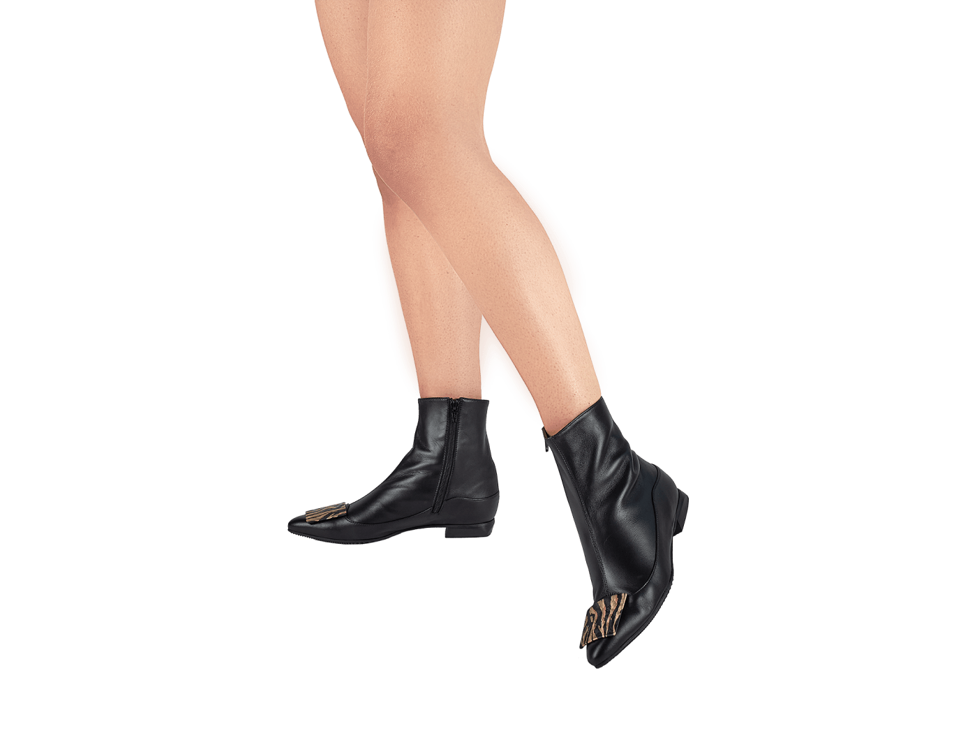 BRUNATE Stivaletti da donna in pelle con accessorio animalier - Musto Calzature srl