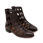 JP/DAVID Stivaletti da donna in pelle forata con disegni geometrici - Musto Calzature srl