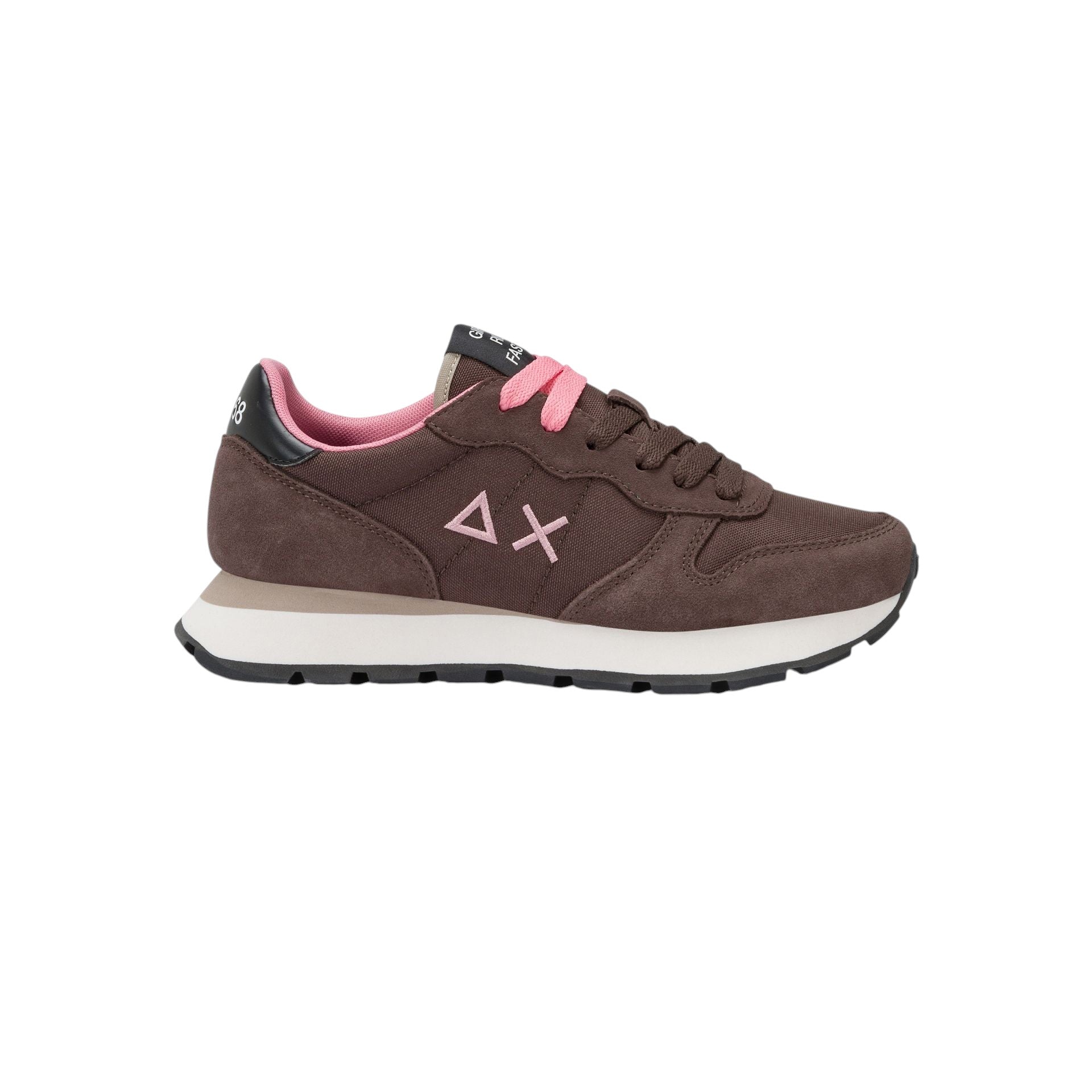 SUN68 Z36201 Ally Solid Fuxia – Scarpe Sportive Donna In Camoscio E Tessuto, Zeppa Media 4 Cm