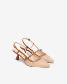 NEROGIARDINI Decolletè tacco basso pelle e tessuto E615471D - Musto Calzature srl