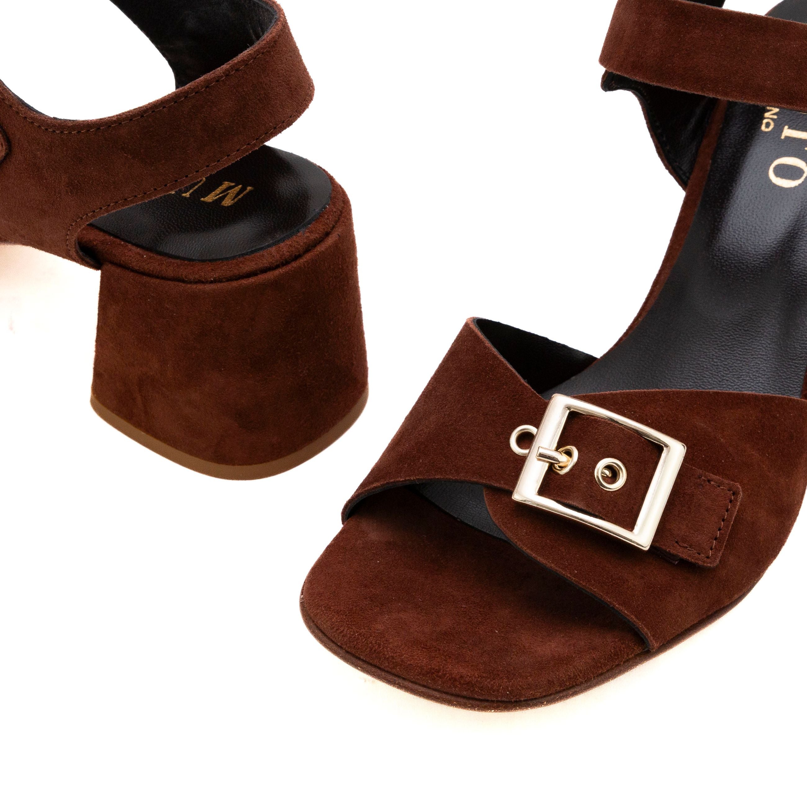 MUSTO Sandali tacco medio Camoscio GIANNELLA L971S - Musto Calzature srl