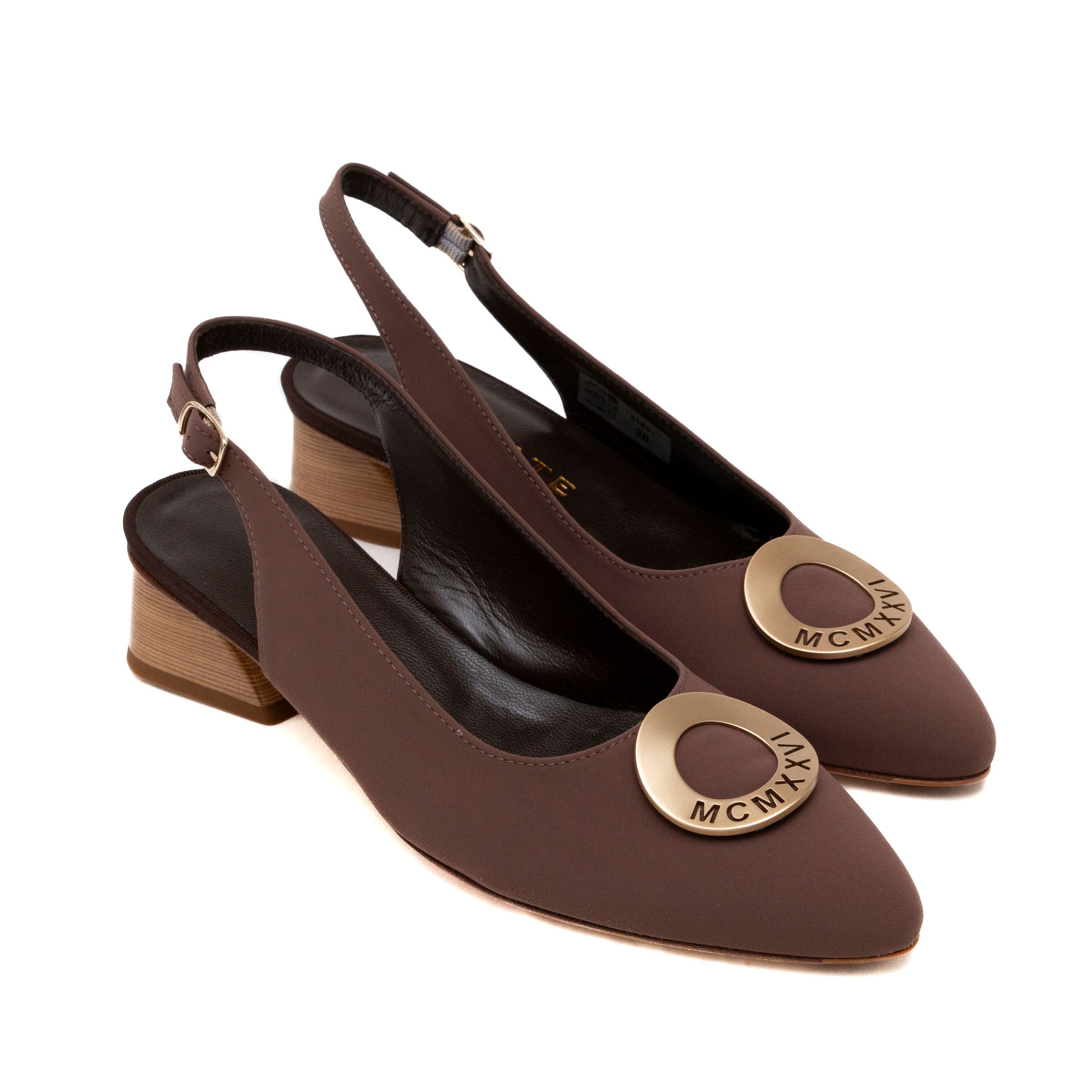 BRUNATE Decolletè tacco basso TESSUTO 31531 - Musto Calzature srl