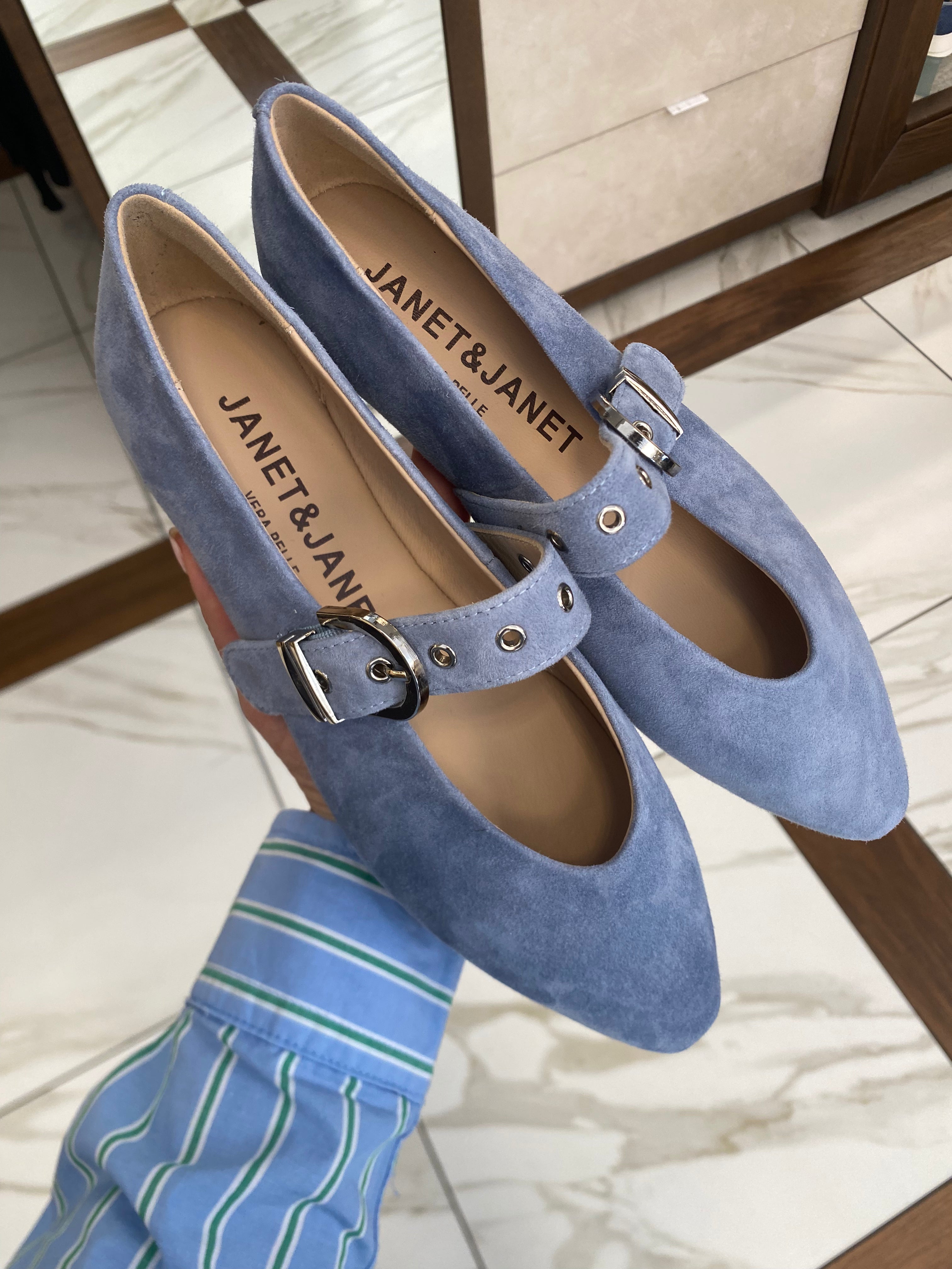 JANET & JANET Ballerine Camoscio MIRTA J-841