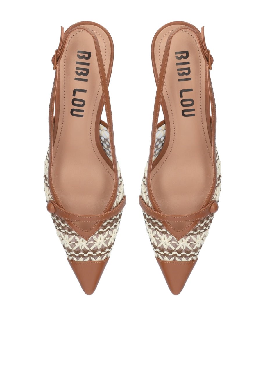 BIBI LOU Decolletè tacco basso pelle e rete XAIA PUMP 637Z74VK - Musto Calzature srl