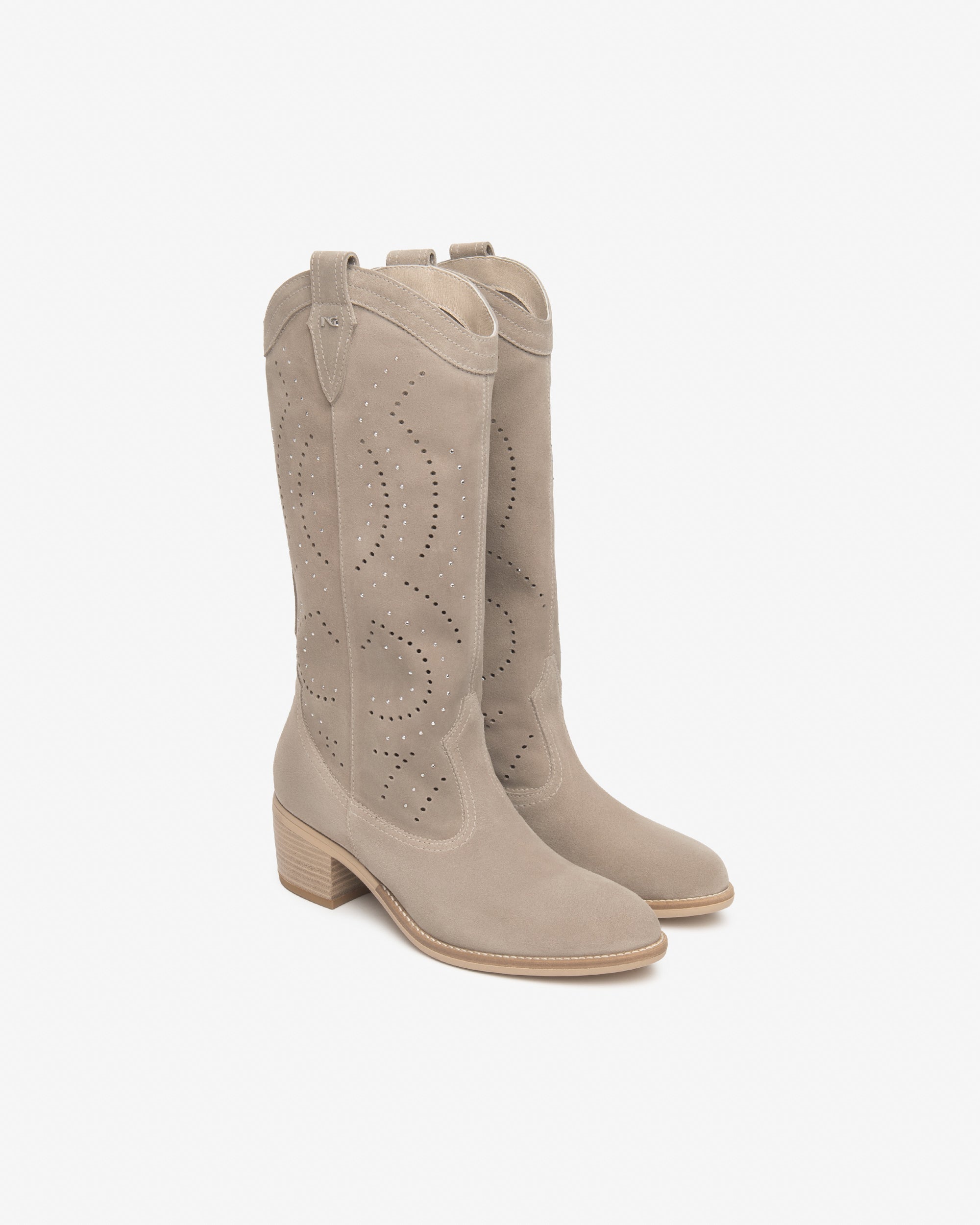 NeroGiardini Stivali da donna in camoscio stile texano - Musto Calzature srl