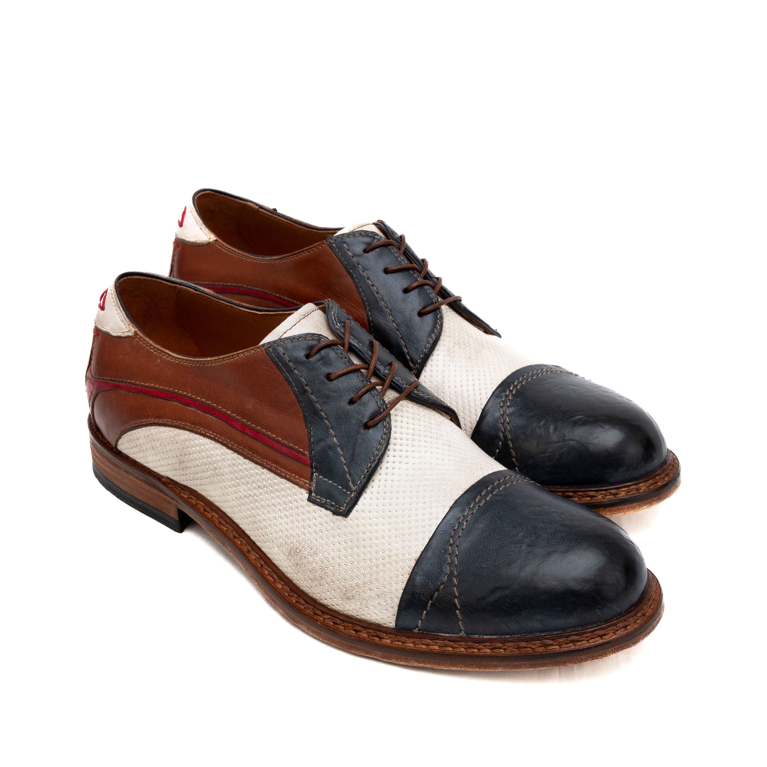 LORENZI Stringate uomo PELLE ANTICATA 17583 - Musto Calzature srl