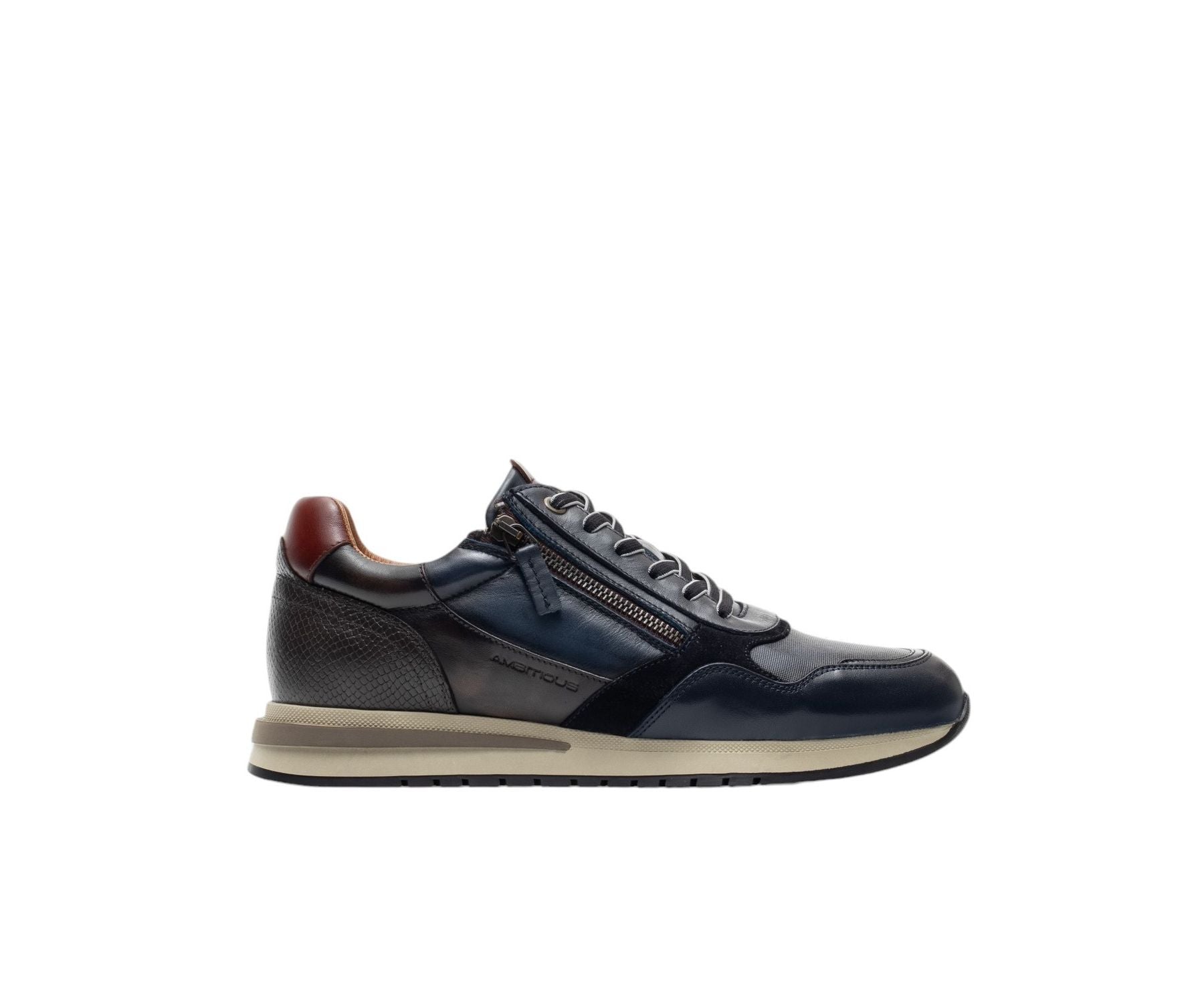 AMBITIOUS Sneakers uomo Pelle TEMPLE Zip 13719 - Musto Calzature srl