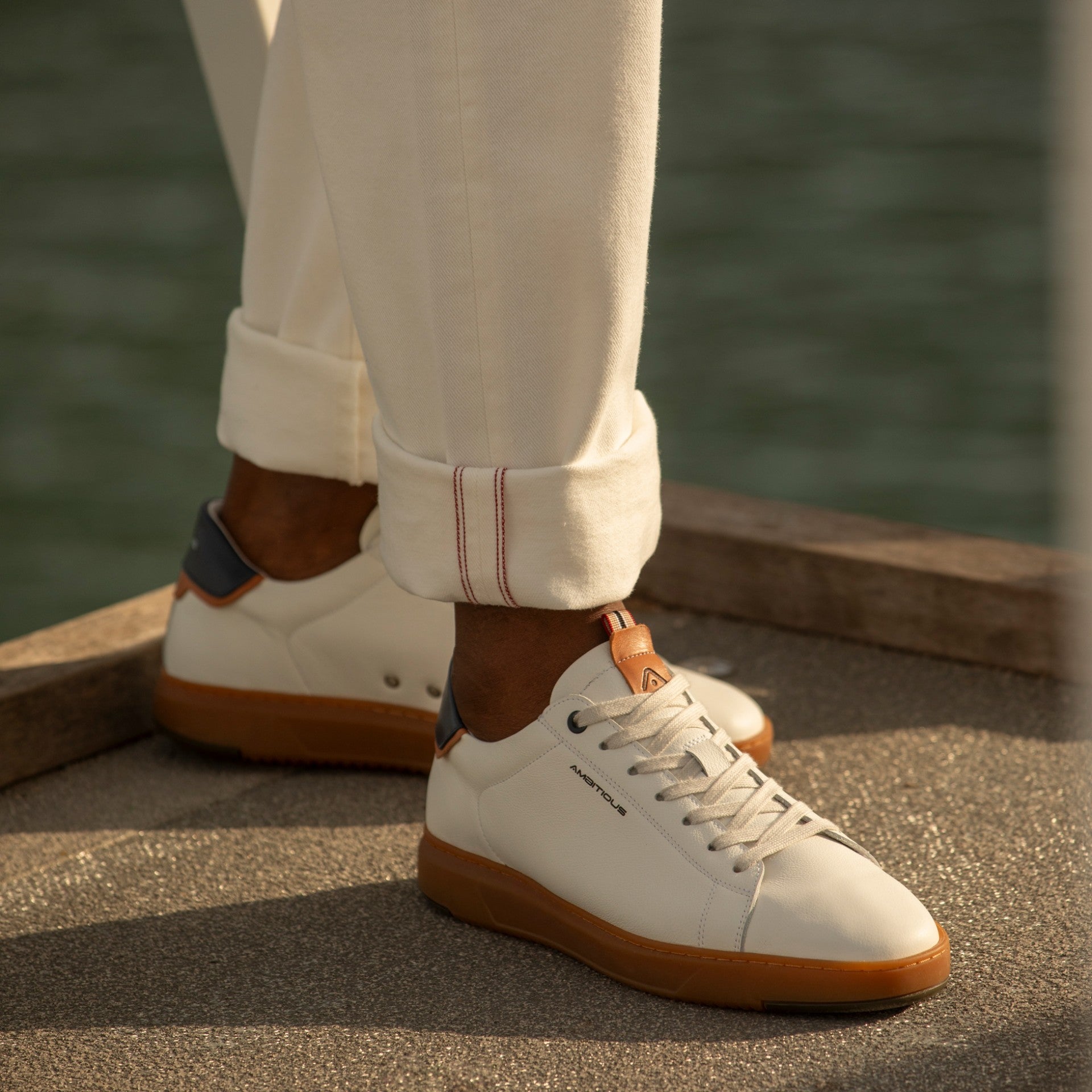 AMBITIOUS Sneakers uomo Pelle AKTIF 13672G - Musto Calzature srl